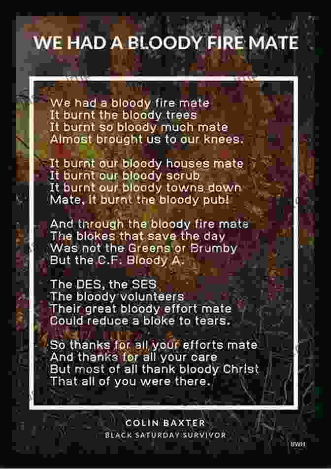 A Collection Of Poetry Inspired By The Experiences Of Bushfires Burning Bush: A Fire History Of Australia