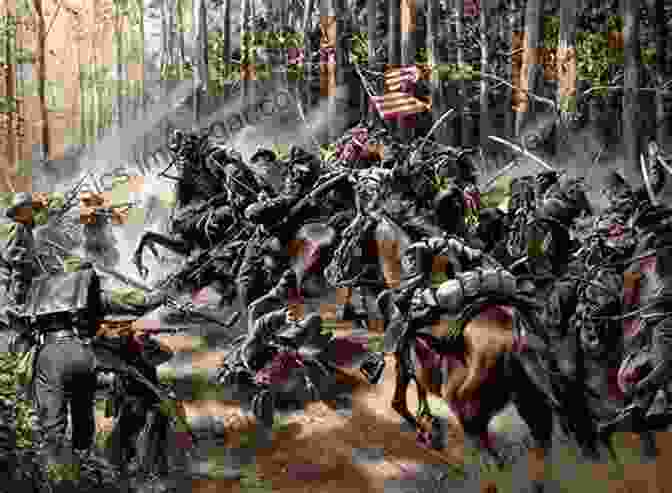 A Panoramic View Of A Civil War Battlefield, With Soldiers Charging Across A Field Amidst Billowing Smoke And The Chaos Of Battle. Women Of The Revolution: Bravery And Sacrifice On The Southern Battlefields