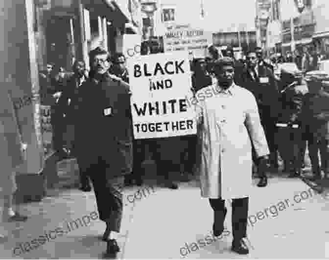 A Poignant Image Of Civil Rights Activists Marching For Equality, Evoking The Indomitable Spirit Of The Movement. The Shadows Of Youth: The Remarkable Journey Of The Civil Rights Generation