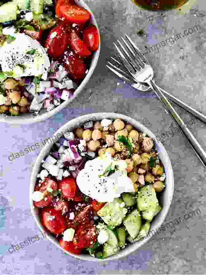 A Vibrant Assortment Of Mediterranean Bowls Filled With Colorful Ingredients And Fresh Herbs Mediterranean Bowls Cookbook: Healthy Greek Spanish Lebanese And Italian Food In 80 Bowl Recipes