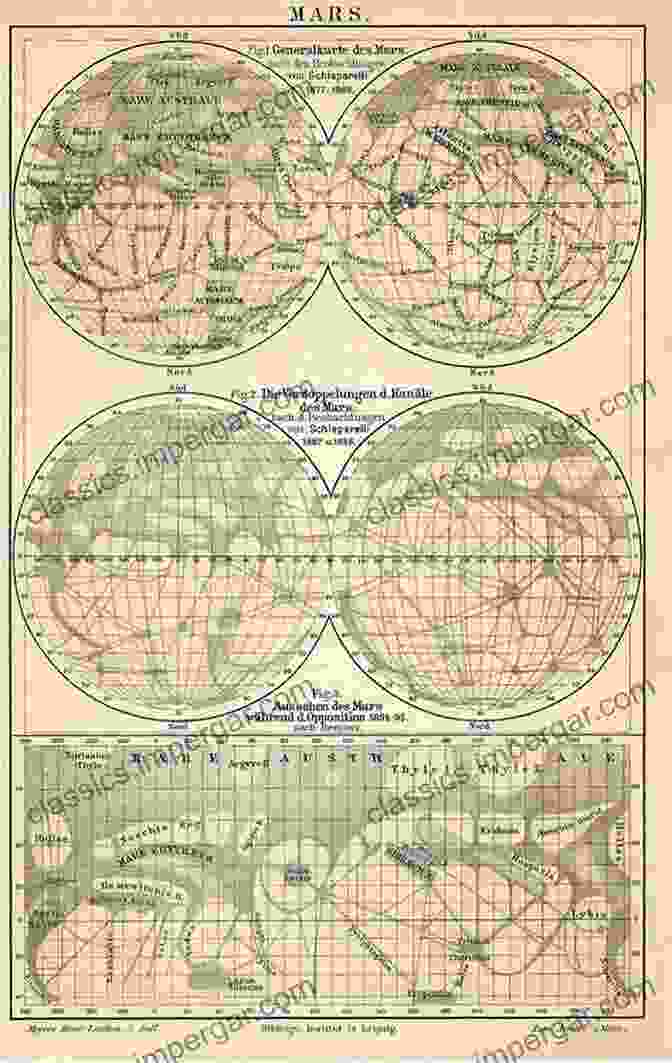 Drawing Of Mars By Giovanni Schiaparelli, Showing The Famous 'canals' Destination Mars: The Story Of Our Quest To Conquer The Red Planet (Hot Science)